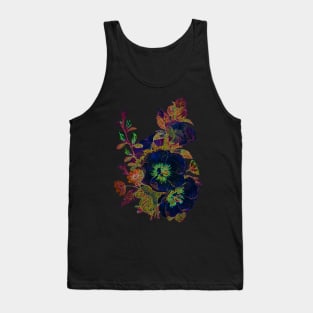 Black Panther Art - Glowing Flowers in the Dark 10 Tank Top